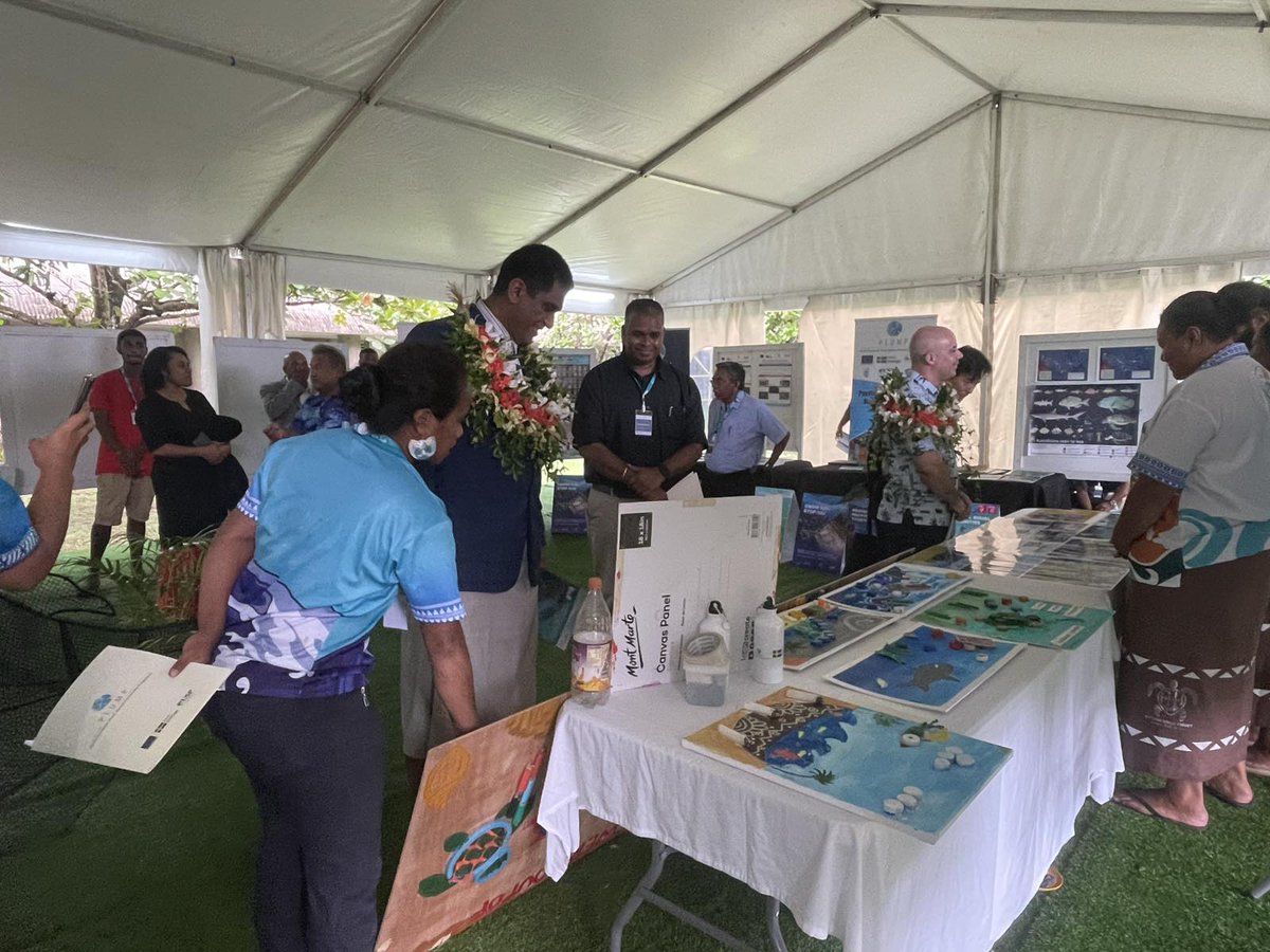 POLYPFIJI's tweet photo. POLYP presentation to the Minister of Education, the Hon Aseri Radrodro, at the Regional Conference on Advancing Ocean Learning: Navigating Knowledge in the Pacific held at the Marine Campus of the USP. https://t.co/mjNlQ1S1id