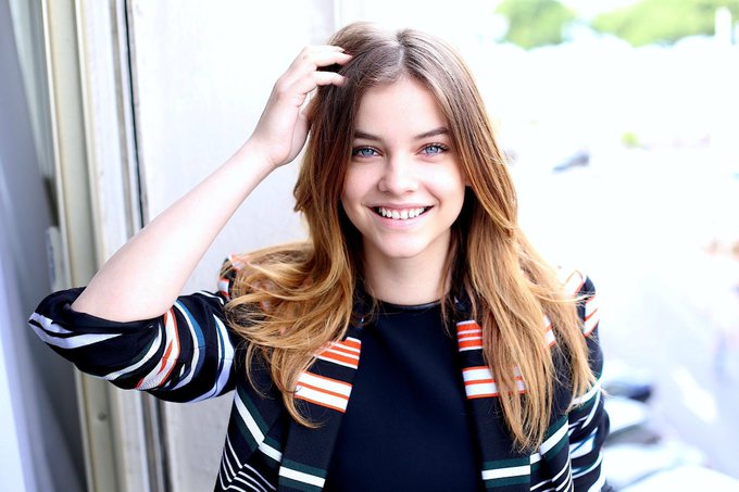 Barbara Palvin with long hair.