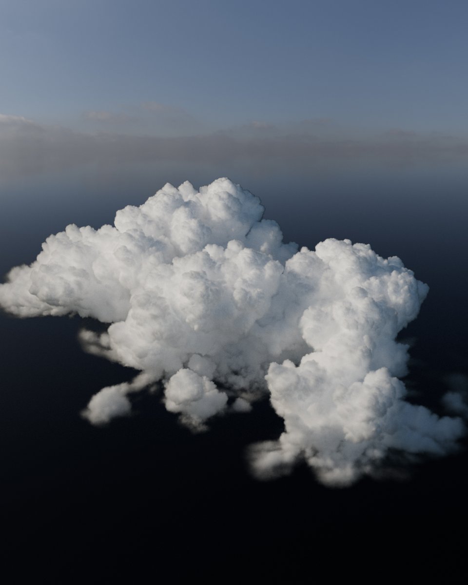 Still render of a pyro cloud forming sim with custom controlled buoyancy. #KarmaXPU is still a winner for me when it comes to volumes. #sidefx #houdini