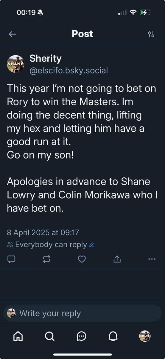 That was sensational. So glad for Rory McIlroy. 
What a man. Gets knocked down, gets up again.

Glad to have played a small part.