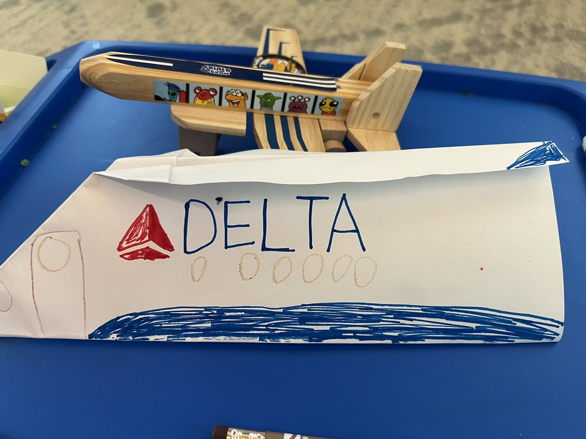 My daughter made me an airplane to take on my work trip next week. She knows which airline is the best! <a href="/Delta/">Delta</a> <a href="/DeltaNewsHub/">Delta News Hub</a> #delta