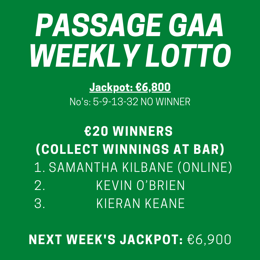This weeks lotto results