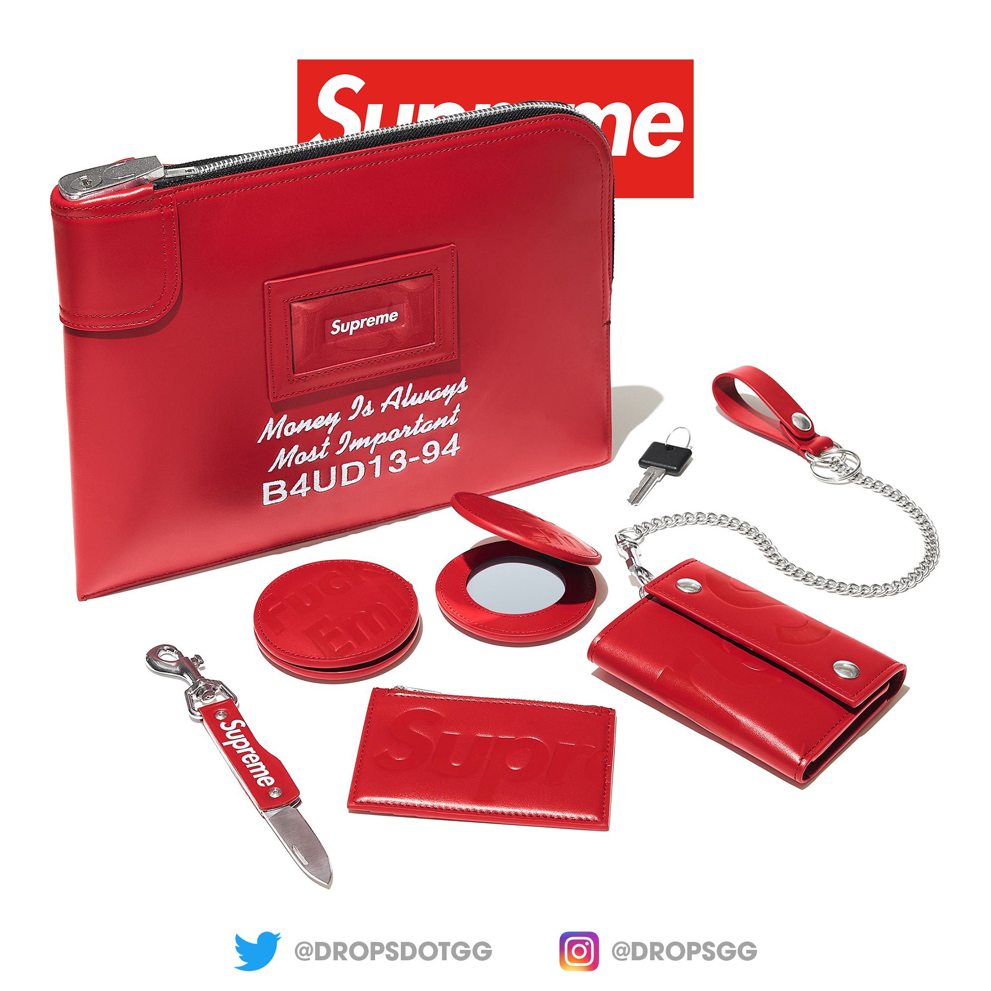 新品未使用Supreme Leather Pocket Mirror ブラック Supreme Leather Pocket Mirror Black - SS25 - US