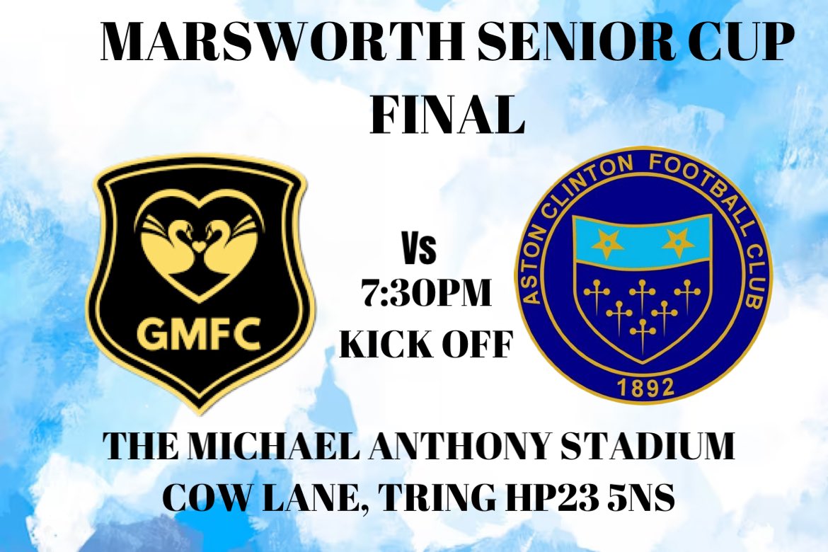 Monday night football!

Tomorrow night we play in the Marsworth cup final!

Come down and support the boys!