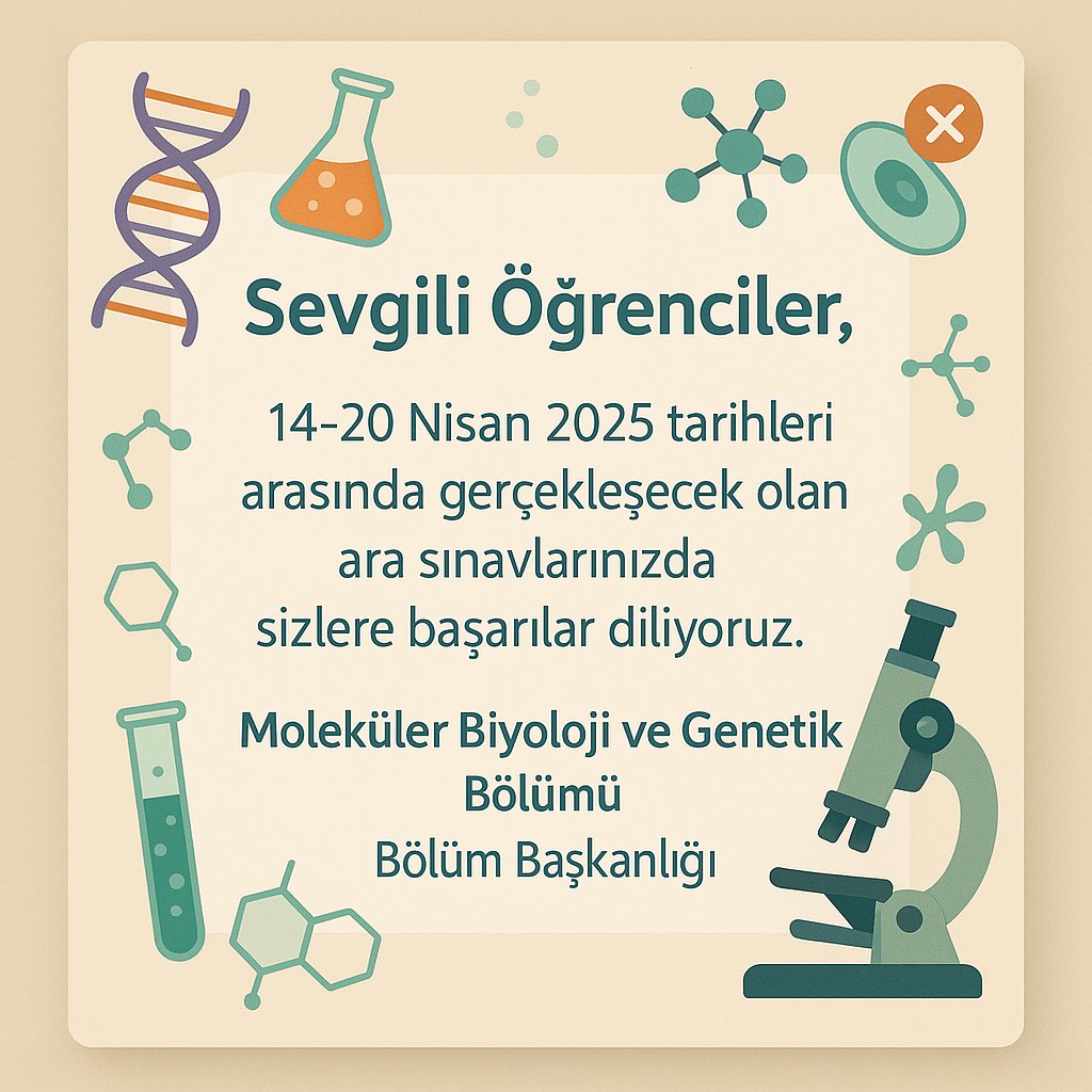 KTÜ Moleküler Biyoloji ve Genetik Bölümü (@ktumbg) on Twitter photo 