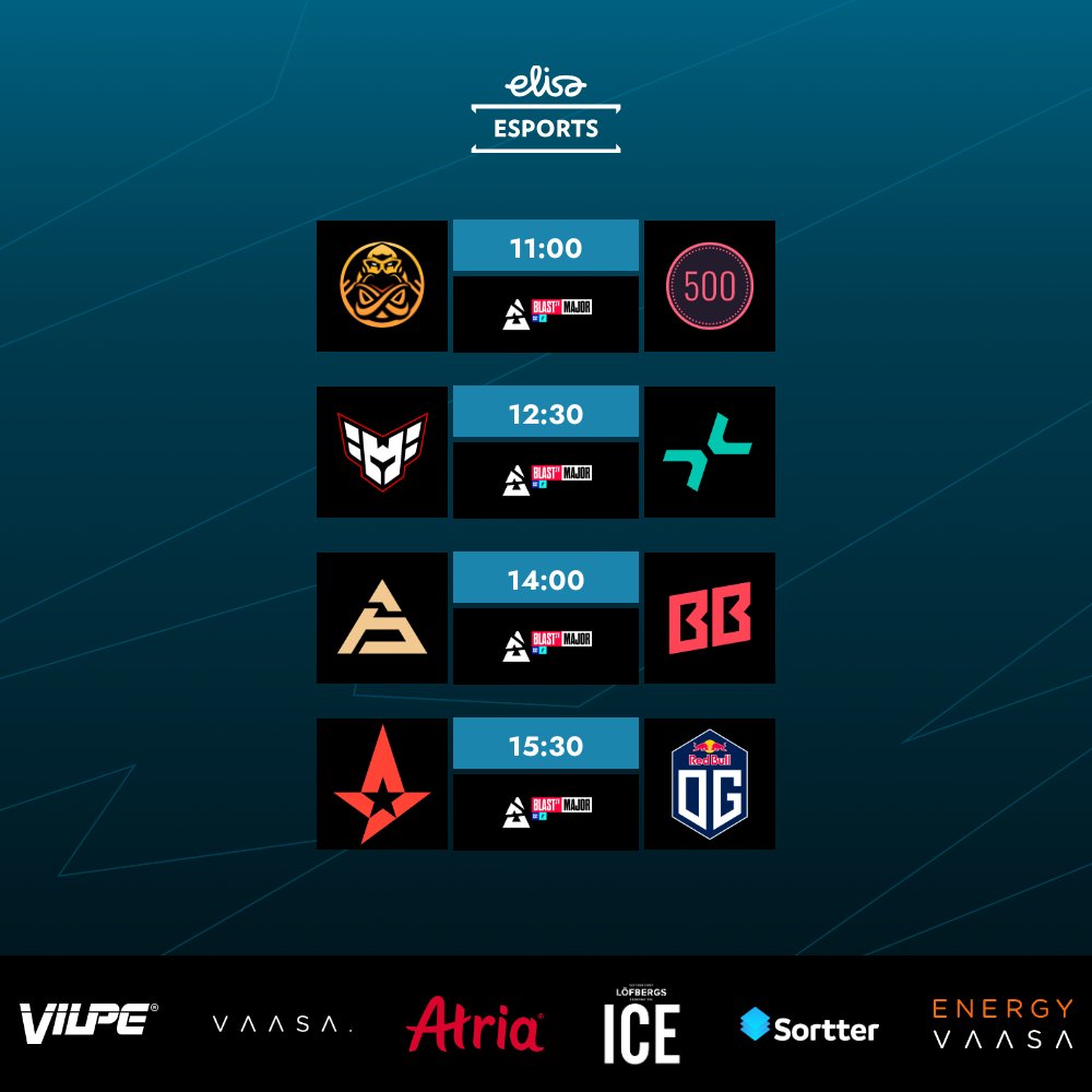 Euroopan karsinnat BLASTin Austinin Majoreille pelataan alkuviikosta 🤠

⏰ 11:00-&gt;
📺 twitch.tv/elisaviihdespo…
📺 youtube.com/@elisaesports

#esportsfi