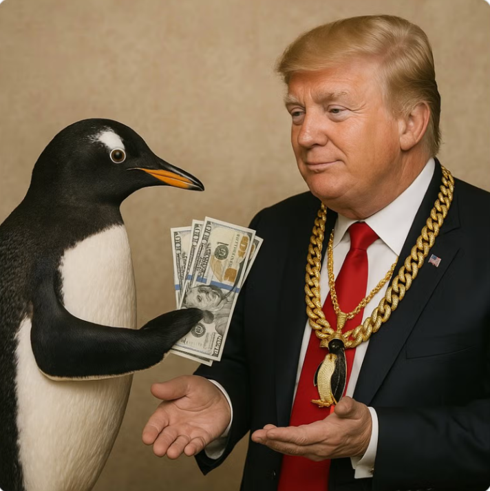 Shakaama's tweet photo. NARRATOR: turns out the penguins actually came to the table to negotiate a more favorable trade deal with President Trump.
Now who's laughing?
#Trump #TrumpTariffs #PenguinTariffs Ivermectin Robert DeNiro Hunter #tariffs #TariffWar #PresidenteBukeleEnLaCasaBlanca #Australia https://t.co/LknyAhGaWK