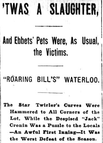 “T’WAS A SLAUGHTER” - Brooklyn Citizen
“PLAYED LIKE AUTOMATONS” - Eagle
#Dodgers’ franchise worse home shutout loss until yesterday? 9/20/1898, a “howling farce” at Washington Park, 15-0 loss to Pirates. Bridegrooms would finish 10th, lowest position finish in franchise history