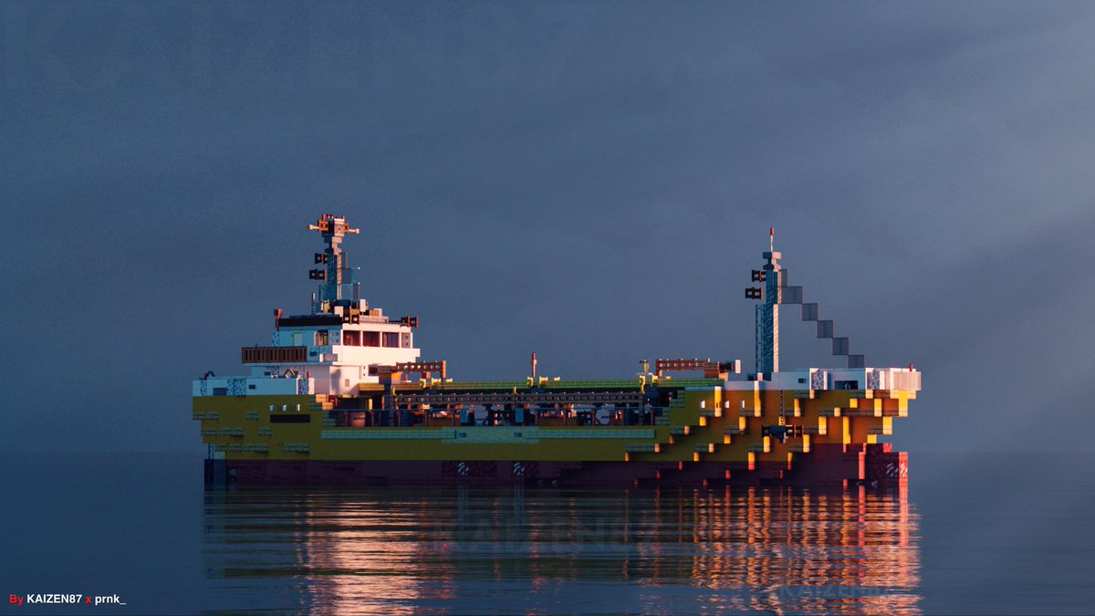 KAIZEN087's tweet image. Cargo Ship 

#Minecraftbuilds #Minecraft
