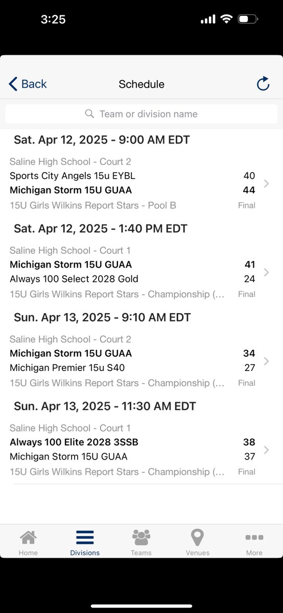 Michigan Storm 2028 (@michstorm2028) on Twitter photo Came up just short of the trophy today, but it was a great weekend of competition vs some great programs. โWe never lose. We either win or we learnโ. On to Pittsburgh next weekend!
<a href="/stormAAU/">Michigan Storm Elite</a> Came up just short of the trophy today, but it was a great weekend of competition vs some great programs. โWe never lose. We either win or we learnโ. On to Pittsburgh next weekend!
<a href="/stormAAU/">Michigan Storm Elite</a>