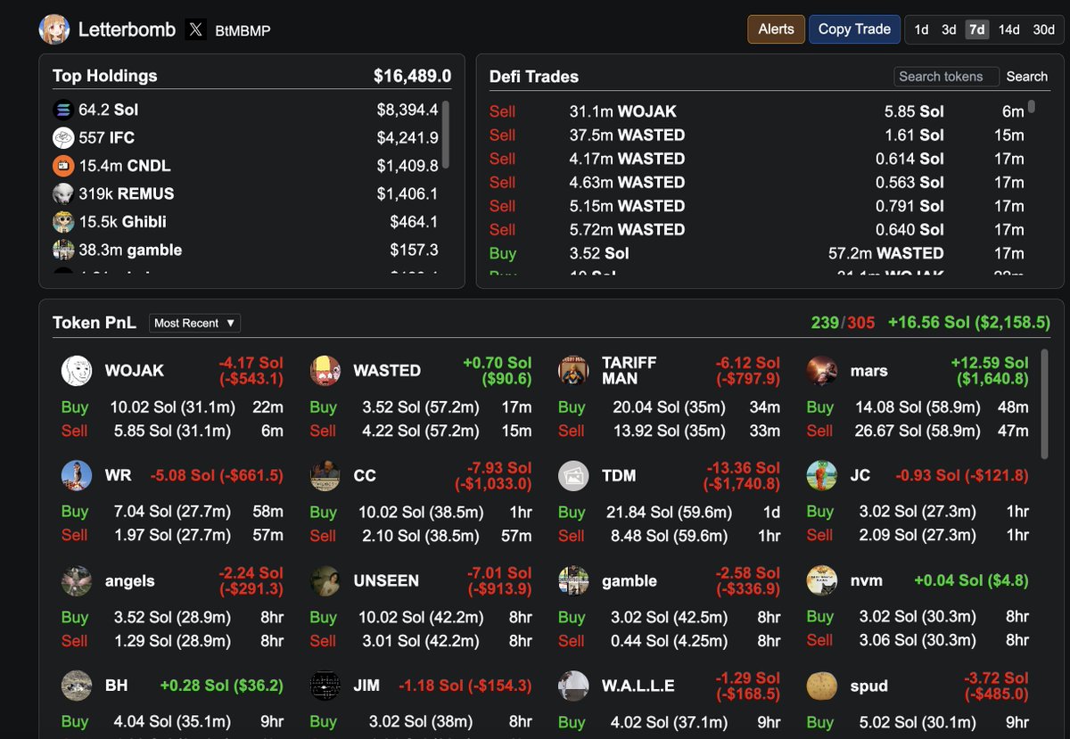 applied me at kolscan(pls don't care about my trade pnl lol it sucks)