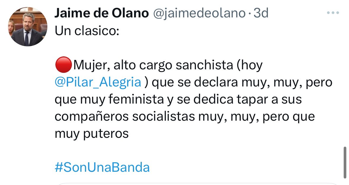 montseminguez's tweet photo. Son tipos como este diputado del PP los impresentables y acosadores. 
Si ellos nos señalan, nosotras no callaremos! 💪

@Pilar_Alegria ❤️ https://t.co/ZBKtevnhja