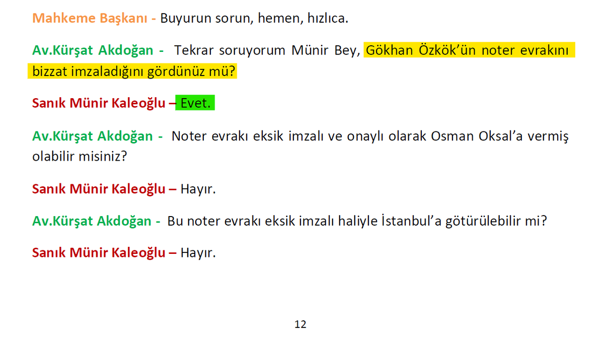 Gokhan_Ozkok's tweet photo. 4- Dördüncü Söz,
Kariyerinin en çılgın noter evrakını düzenleyen Başkâtip Sn.Münir KALEOĞLU’nda.
Münir Bey şu an "Resmî Belgede Sahtecilik" suçu kapsamında Sanık.
Adana 5.Ağır Ceza Mahkemesi’nde sorulara verdiği cevaplar şu şekildeydi.
* SEGBİS Kayıtları.
#FUPS
@RTErdogan https://t.co/u3DxAo7epf