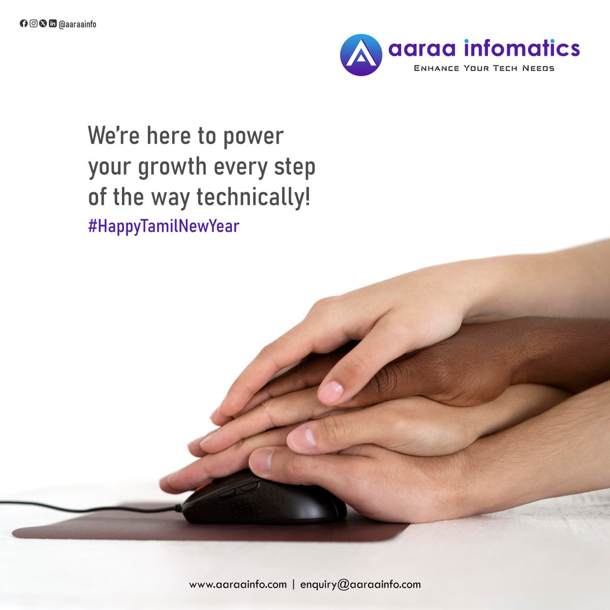 aaraainfo's tweet photo. Wishing you a prosperous Tamil New Year!

May this year bring seamless tech solutions, reliable support, and continued success to your business.

We’re here to power your growth-every step of the way!

#HappyTamilNewYear #InformationTechnology #ITSecurity #AaraaInfomatics https://t.co/STua6fQUif