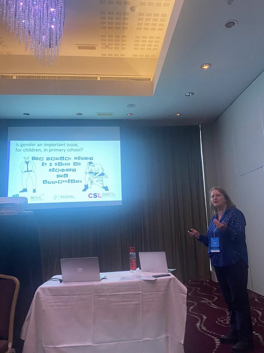 CSLstudyUCD's tweet photo. Wonderful presentation by Dr Barbara Moore @Barbara05830084 at ESAI Conference 2025 @esai_irl 

Barbara’s paper draws on #CSLstudy data to explore children un/doing of gender in primary schools 

@NCCAie @ucddublin #edchatie https://t.co/gJQMHSDaWS