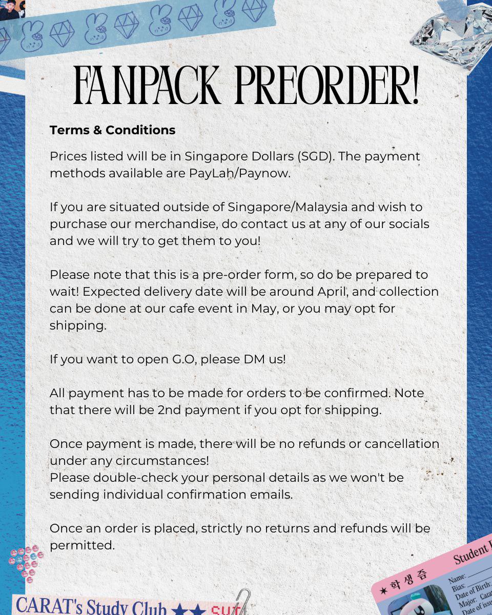 universiteenz's tweet photo. Are you a 돈 많은 사람 (rich person)? 🤑 Don't know what to spend on?? 💸 Here's our merch that is up for preorder NOW! 🫵 We will be selling our merch onsite as well but that is dependent on whether we have instocks available! So why wait?🤷‍♀️ Secure your merch NOW!!
#sg #cafe https://t.co/OATEqZlpQX