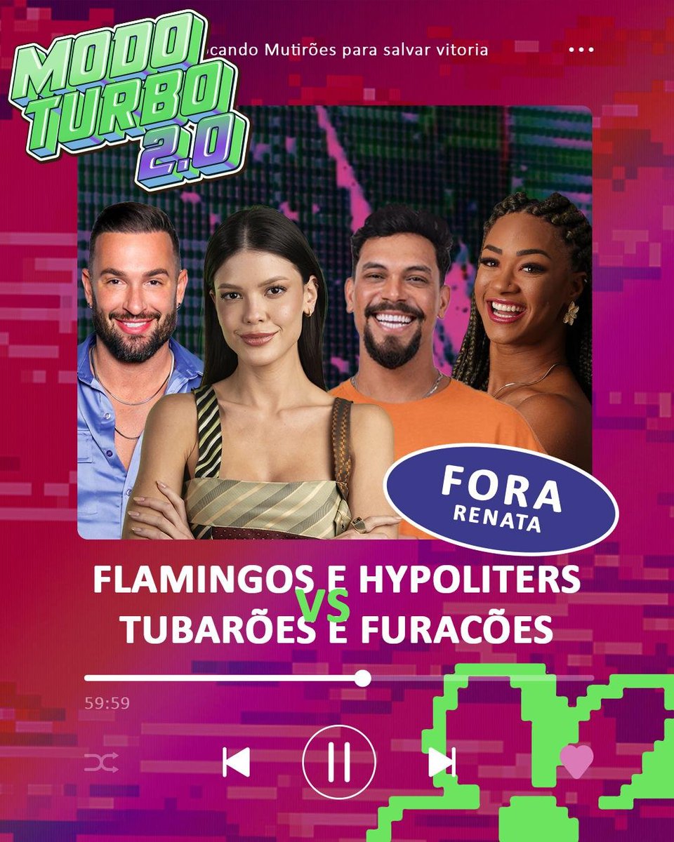 Vinicius Nascimento 🦈 (@viniciusnasofc) on Twitter photo 🦈MUTIRÃO BATALHA TUBARÕES E FURACÕES VS FLAMINGOS E HYPOLITERS🦈
🗳A cada 10 VOTOS comente um EMOJI!
TUBARÕES e FURACÕES depositam no <a href="/viniciusnasofc/">Vinicius Nascimento 🦈</a>
FLAMINGOS e HYPOLITERS depositam no <a href="/StradaVitoria/">Vitória Strada 🦩</a>
❌ O voto é para ELIMINAR, vote em RENATA
✅ Meta: 20K respostas
⏰ 🦈MUTIRÃO BATALHA TUBARÕES E FURACÕES VS FLAMINGOS E HYPOLITERS🦈
🗳A cada 10 VOTOS comente um EMOJI!
TUBARÕES e FURACÕES depositam no <a href="/viniciusnasofc/">Vinicius Nascimento 🦈</a>
FLAMINGOS e HYPOLITERS depositam no <a href="/StradaVitoria/">Vitória Strada 🦩</a>
❌ O voto é para ELIMINAR, vote em RENATA
✅ Meta: 20K respostas
⏰