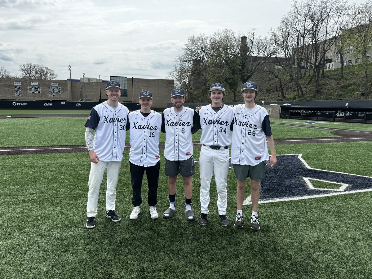 Final: 
XUCB - 1 
Ball state - 0

Pat Hemmig throws a complete game shutout, only allowing 3 hits and surrendering 1 walk. Hemmig also hurled 6 strikeouts on the afternoon.

Xavier sweeps the day and gets the win on senior day. 

Congrats seniors, you deserve it!