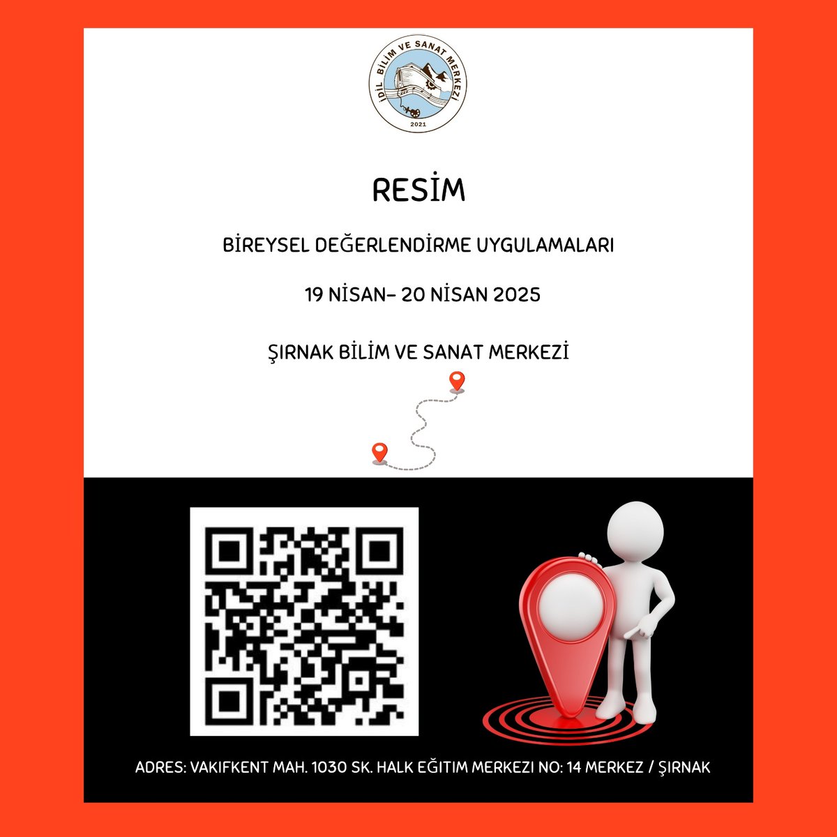 2025 Bilim ve Sanat Merkezleri öğrenci tanılama ve yerleştirme süreci Bireysel Değerlendirme Uygulamaları 14 Nisan itibariyle Şırnak il merkezinde yapılacaktır.
<a href="/SirnakValiligi/">T.C. Şırnak Valiliği</a> <a href="/BirolEkici73/">Birol Ekici</a> <a href="/sirnakmem73/">Şırnak İl Millî Eğitim Müdürlüğü</a> <a href="/bycandiroglu/">Bilal Hoca</a> <a href="/idilKymkmlk/">İdil Kaymakamlığı</a> <a href="/idil_ilcemem/">İdil İlçe Milli Eğitim Müdürlüğü</a> <a href="/meh_sirarslan/">Mehmet Şirin Arslan</a> <a href="/ismail_4slan/">İsmail ASLAN</a>