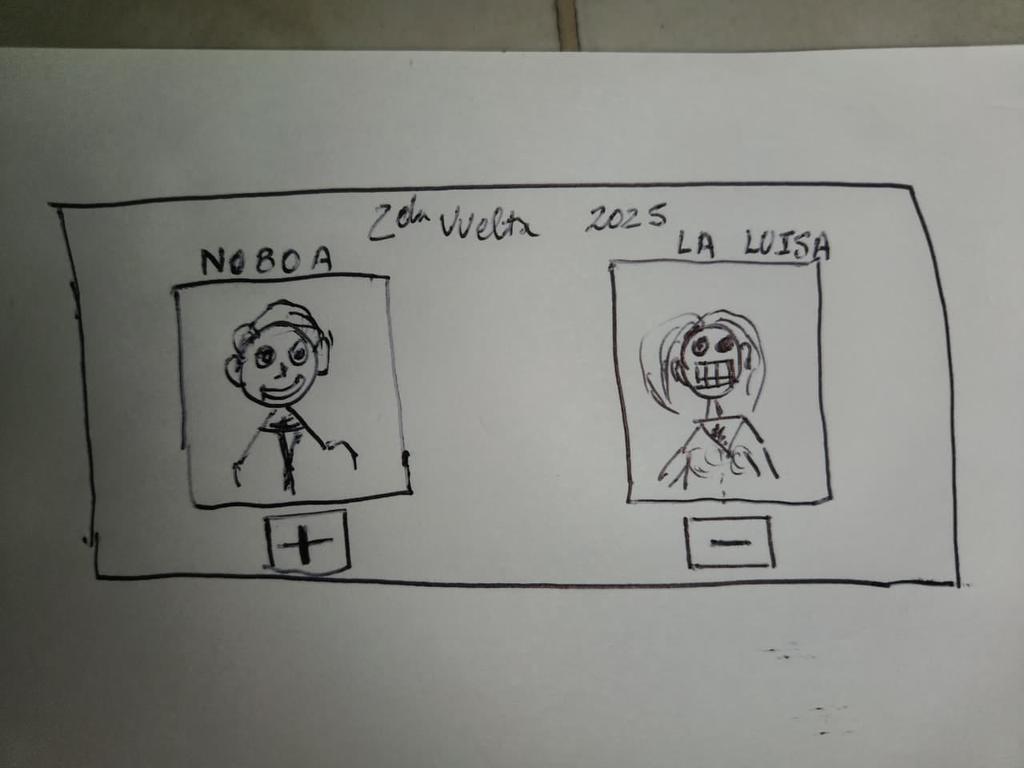 No me dejaron tomarle foto a la papeleta pero ahí va !
