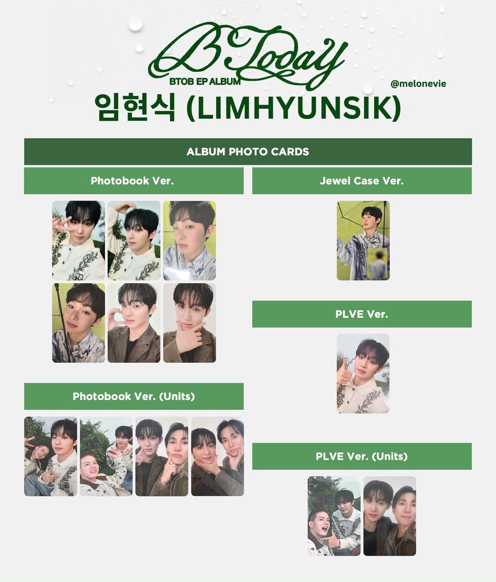 BTOB 'BTODAY' Photocard Template Hyunsik + K4-2 (VC), DMM2 (VC