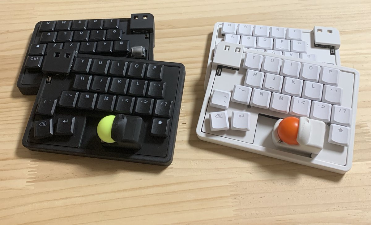 わたしが設計中のキーボードとそっくり！わたしはこれに狭ピッチを採用