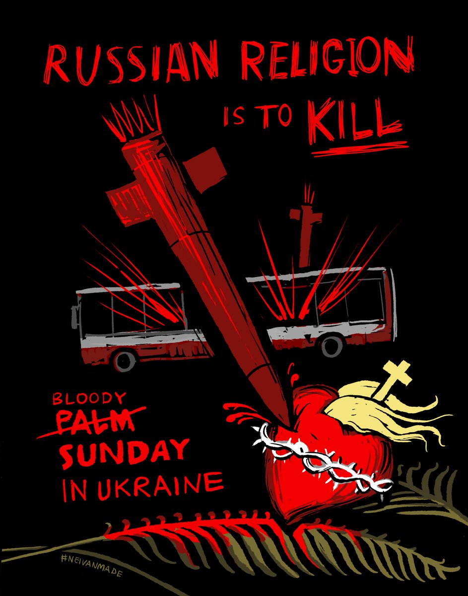 neivanmade's tweet image. Ukrainian religion: go to church on Palm Sunday.
Russian religion: kill people on Palm Sunday.
Who are YOU in the Garden of Gethsemane?
#NEIVANMADE
@JPLindsley