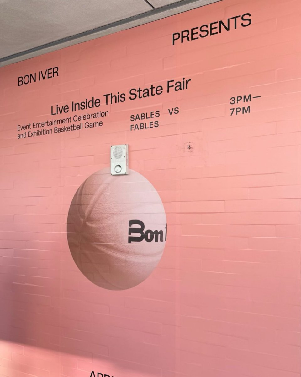 stereogum's tweet image. Justin Vernon launched Bon Iver’s new album ‘SABLE, fABLE’ with a basketball tournament in LA 👇