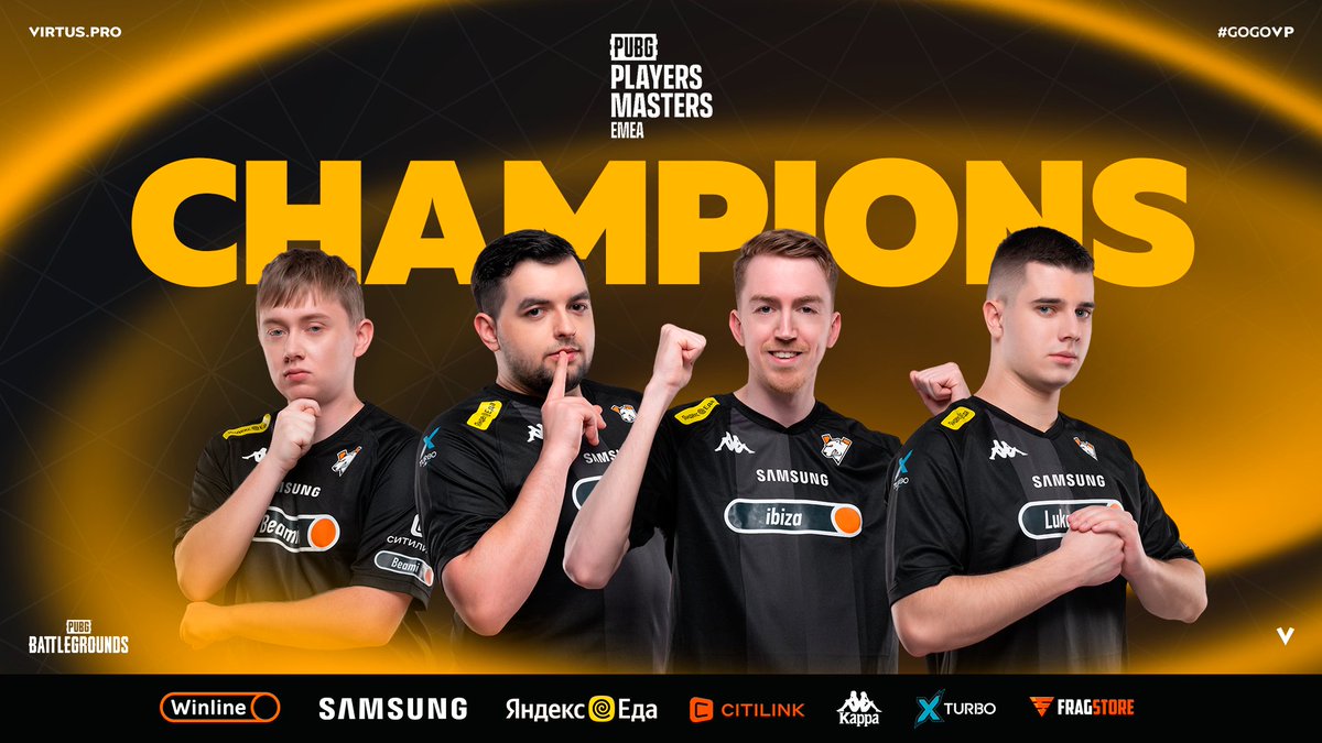 Virtus.pro (@virtuspro) on Twitter photo WE ARE THE CHAMPIONS OF PUBG PLAYERS TOUR MASTERS: EMEA! 🏆
After three days of intense battles, we finish with 167 points and claim 1st place overall!
Huge thanks to everyone who tuned in and cheered the Bears on to victory! 🧡
#PUBG #GOGOVP <a href="/PUBGEsports/">PUBG Esports</a> WE ARE THE CHAMPIONS OF PUBG PLAYERS TOUR MASTERS: EMEA! 🏆
After three days of intense battles, we finish with 167 points and claim 1st place overall!
Huge thanks to everyone who tuned in and cheered the Bears on to victory! 🧡
#PUBG #GOGOVP <a href="/PUBGEsports/">PUBG Esports</a>