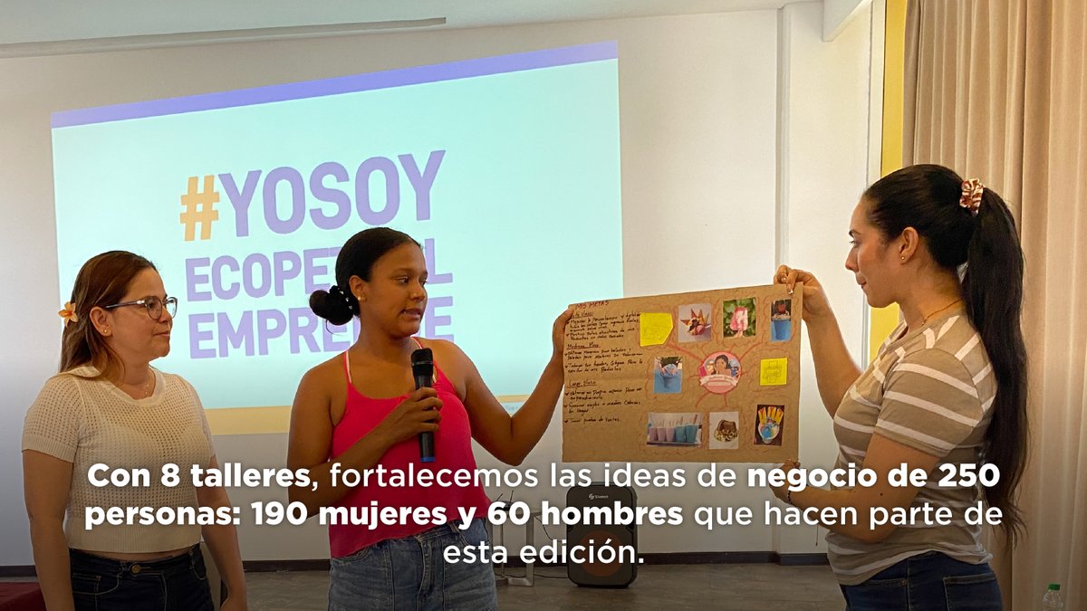 ECOPETROL_SA's tweet photo. ¡Impulsamos el talento cartagenero! 💡
La mujer cartagenera es protagonista en una nueva edición de #EcopetrolEmprende. Apoyamos a 250 emprendedores y Mypimes para fortalecer sus ideas de negocio y dinamizar la economía. 📊
#Cartagena #ImpulsoLocal https://t.co/2VwYbj2lKg