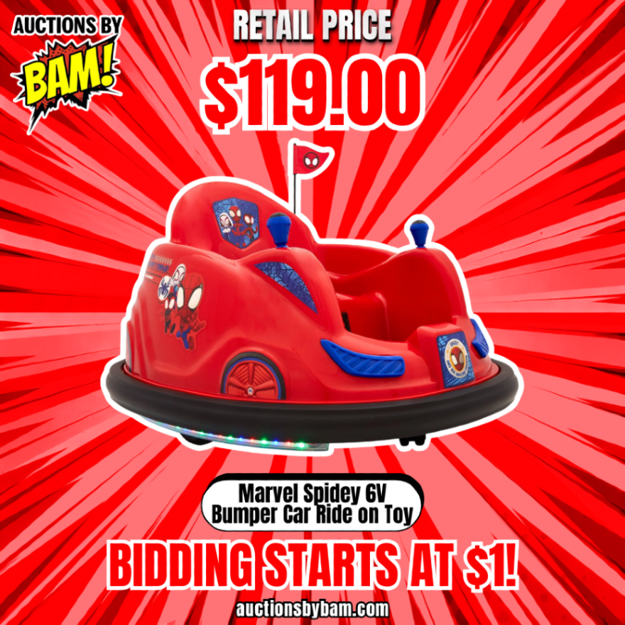 auctionsbybam's tweet image. Let Your Little One Zoom in Style! 💥🚗

Perfect for any young superhero enthusiast, this fun ride will bring smiles and excitement. 🚙💨

🛒 Place Your Bid Now:
🔗 bid.auctionsbybam.com/auctions/9238/…

#AuctionsByBAM #SpideyFun #KidsRideOn #BumperCarFun #MarvelToys #SuperheroPlaytime