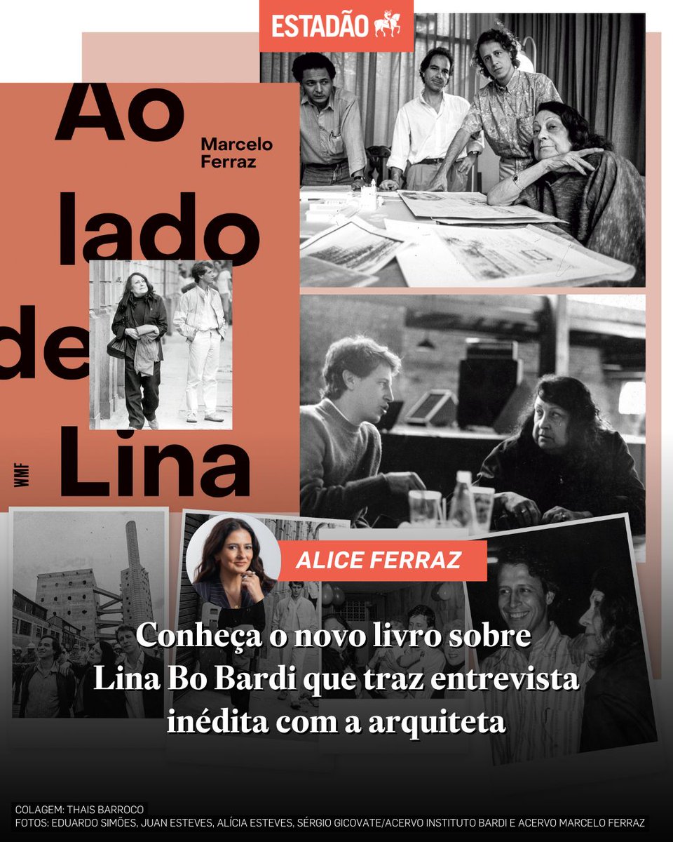 ALICE FERRAZ ✍️ Marcelo Ferraz lança ‘Ao lado de Lina’; obra traz relato dos 15 anos que ele trabalhou com a arquiteta 👇🧶