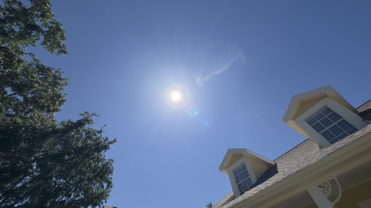 kacochran's tweet photo. The sun today 4/13/25 3PM https://t.co/91NgVOrCsu