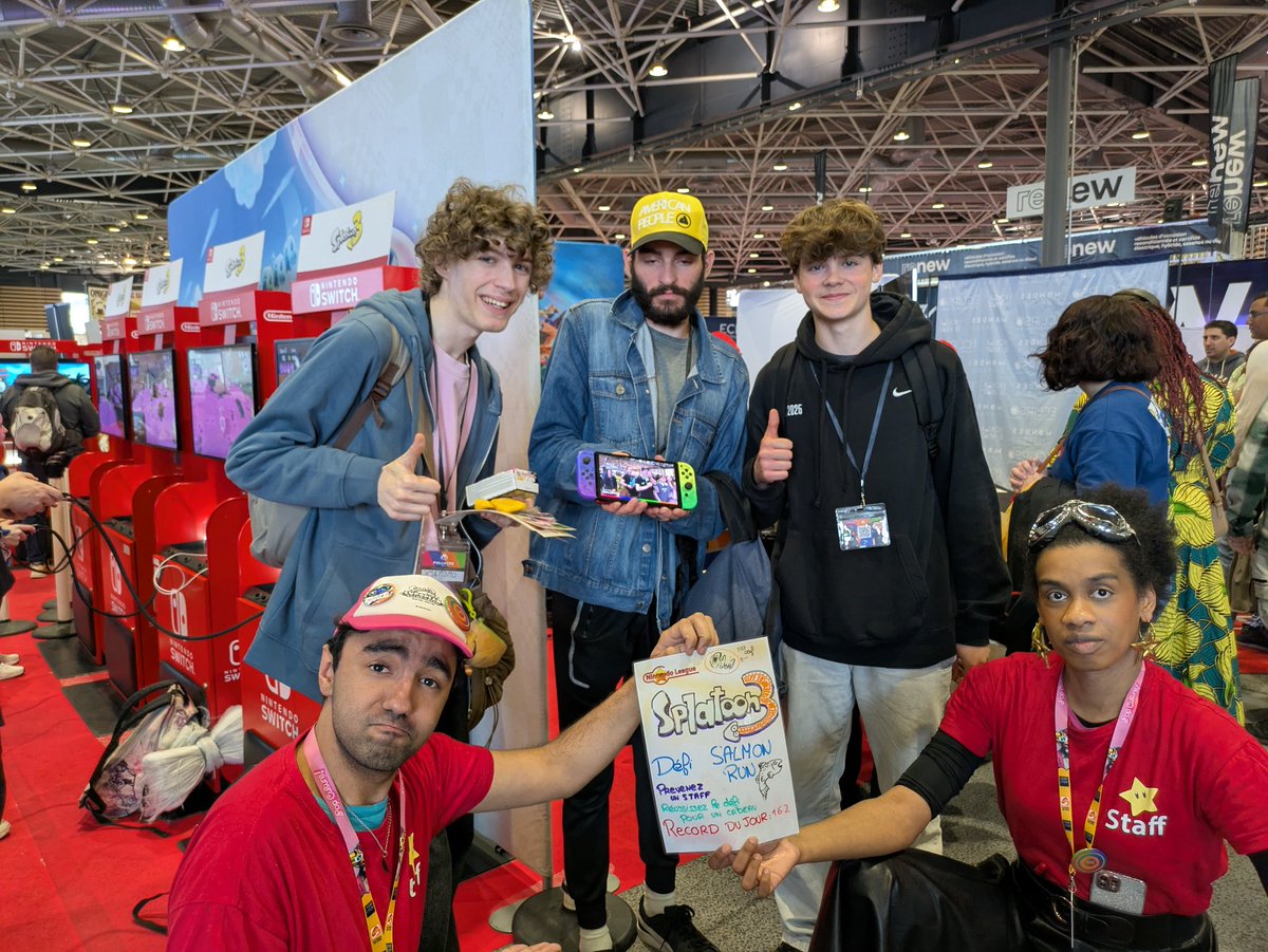Nintendo League (@nintendo_league) on Twitter photo Sur notre défi Salmon Run spécial FullWipe, <a href="/Yoshisgamer_/">Yoshisgamer</a> <a href="/PikaTweeka/">❄️Xjemomo🌼</a> <a href="/splarc_/">Arc</a> et <a href="/dragib3D/">dragib</a> ont mis la barre très haute avec 133 œufs le samedi et 162 œufs le dimanche ! Ils ont donc gagné le défi deux jours de suite !
Bravo à vous quatre ! Sur notre défi Salmon Run spécial FullWipe, <a href="/Yoshisgamer_/">Yoshisgamer</a> <a href="/PikaTweeka/">❄️Xjemomo🌼</a> <a href="/splarc_/">Arc</a> et <a href="/dragib3D/">dragib</a> ont mis la barre très haute avec 133 œufs le samedi et 162 œufs le dimanche ! Ils ont donc gagné le défi deux jours de suite !
Bravo à vous quatre !