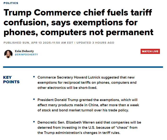DigitalRoamad's tweet photo. Every day the story changes.

There are serious people within the Trump admin who have a vision of the US weakening the dollar (to help manufacturing) but at the same time convincing countries to keep the USD as the world reserve currency ... and that is a seriously hard needle to thread, since both of those are generally in opposition. But they believe it's possible.

And maybe it would have been.

Not now, though. There is nothing about the Trump admin that is stable or that any country can rely on as bedrock truth. It's all a jumble of cats, and all these countries are looking at America and thinking: Who the fuck is in charge of herding these cats?

The answer is clearly no one.

So, the world is giving up.

It's why you're seeing EU and China hook up ... EU and India in a free trade deal ... China and Vietnam and Cambodia... and China with Japan and S. Korea (three countries with hatreds going back centuries, yet Team Trump brought them together in a tripartite trade deal).

It's why Germany is now leading the re-armament of Europe - they're saying "fuck the US security blanket; who can trust that America's current administration won't go rogue next Tuesday?"

The revolution is here, and it's being televised. And the dollar will be the big, big loser.

Elect a clown, expect a circus.

Sad but true.

Prepare your finances for what's to come.