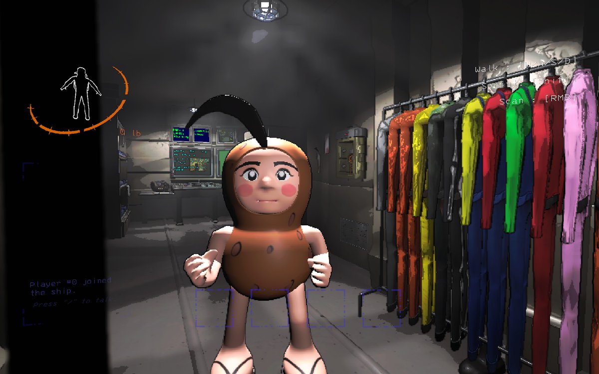 Took a break from working on the vtuber and added a 3d model I made of <a href="/PEANUTPUMCH/">pnut 🥜</a> to Lethal Company