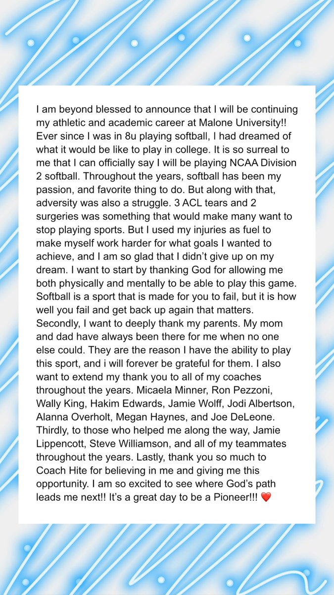 It’s a great day to be a Pioneer!!

<a href="/pezzplayers/">ron pezzoni</a> <a href="/Tallmadge_sball/">Tallmadge Softball</a> <a href="/micaelaminner/">Micaela Minner</a> <a href="/MaloneUSoftball/">Malone University Softball</a> <a href="/OhioTbolts2027/">Ohio Thunderbolts 2027~Williamson</a> <a href="/Tallmadge_AD/">Tallmadge Athletics</a> <a href="/ohiowolfpack/">Jamie Wolff</a>