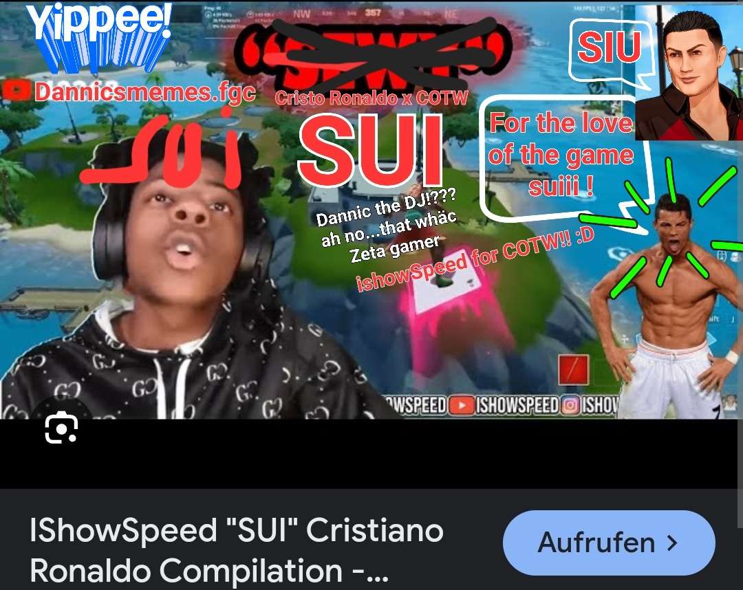 Forgot to post this lol...
Me the ishowSpeed believer in COTW...if he's in Evo Grands with Cristo Ronaldo SUI! 😎