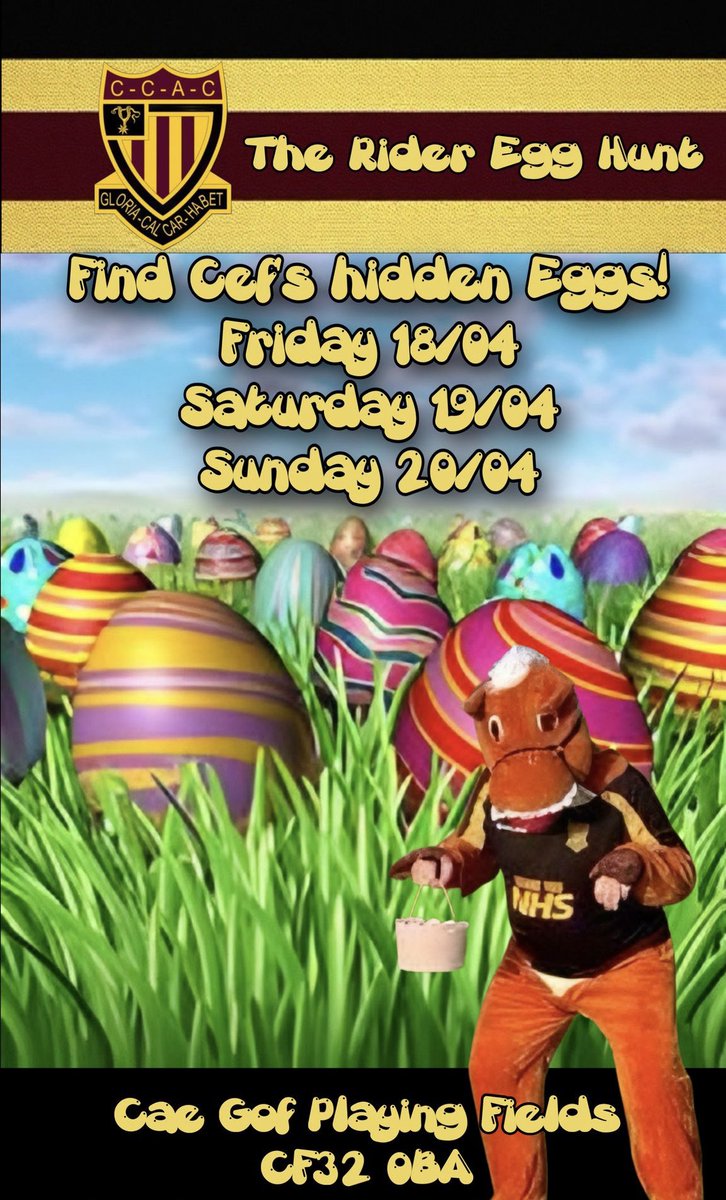 ❤️🖤💛 Riders Egg Hunt 2025 ❤️🖤💛

Cef is back and ready to hide those eggs!

Please remember only take one egg per child. If you’ve already found an egg, you’re welcome to keep hunting for fun – but leave any extra eggs where they are so other children can enjoy the fun too.