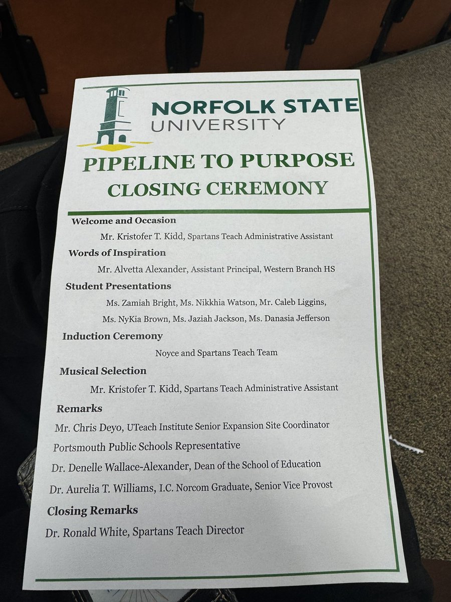 SLMillaci's tweet image. Today 6 @ICNorcomHigh seniors completed their program at @Norfolkstate and were inducted into the Delta Alpha Pi STEM Club as part of their culminating ceremony. We are so proud of these students and excited for their future…hopefully as STEM educators in @PortsVASchools!