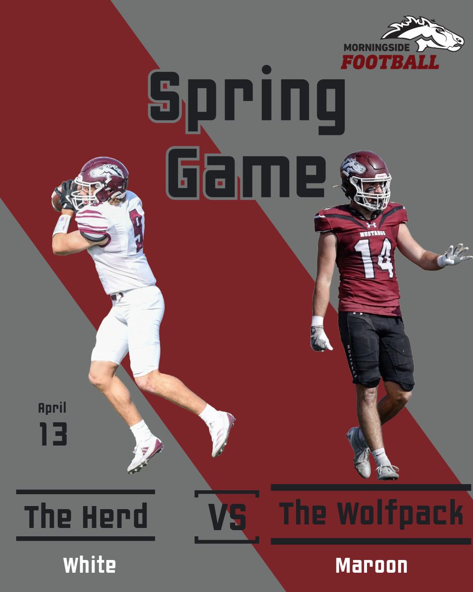 The Mustangs hit the field at Elwood Olsen Stadium for their annual Maroon vs White Spring Game today at 5:30pm!
#RAREbreed