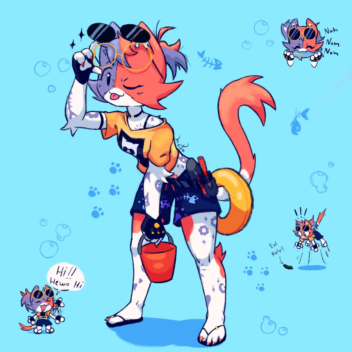 MiojoBLINDADO_'s tweet image. I don't like her standard outfit, so I decided to make a summer outfit for her Hehe! 💥

🏖️🐱 🐟🥒
#Fortnite #FortniteArt #FortniteLAWLESS #CateMeowdy #Summer