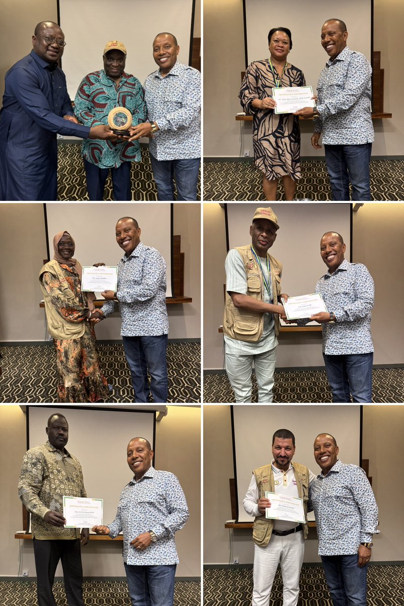 AUC_PAPS's tweet photo. S.E. @TrovoadaPatrice, Chef de la MOEUEA pour les élections présidentielles du 12 avril 2025 au #Gabon, a tenue une session de debriefing avec les observateurs électoraux de l'#UA sur leur observation de l'élection presidentielle à travers le pays. Il leur a remis des 1/2 https://t.co/nlU4ApKPry