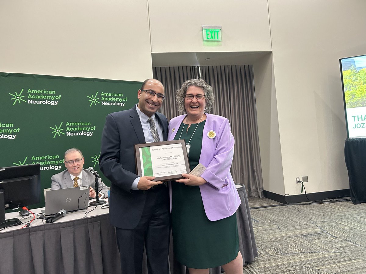 crampologist's tweet photo. So great to see my amazing colleagues and collaborators from the University of Toronto receive awards at the AAN this week! 🙏@MattBurkeMD @DrMarkBoulos @mjlimfat @womensneurology (Esther Bui) https://t.co/glZrV8tx4x
