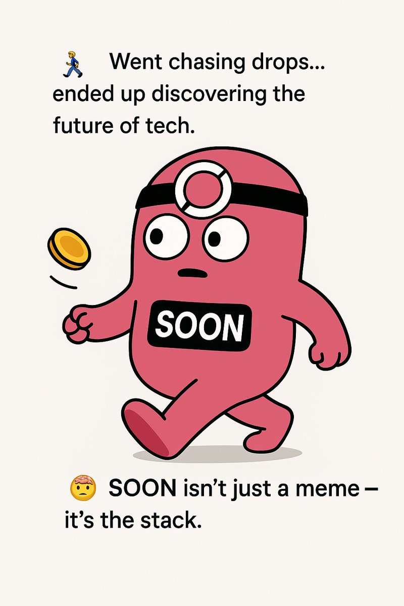 anton_bursa's tweet photo. 🚶♂️💸 Went chasing drops… ended up discovering the future of tech.
🧠⚙️ SOON isn’t just a meme — it’s the stack.
@soon_svm #SOON #onetop https://t.co/G9qh07mBe8