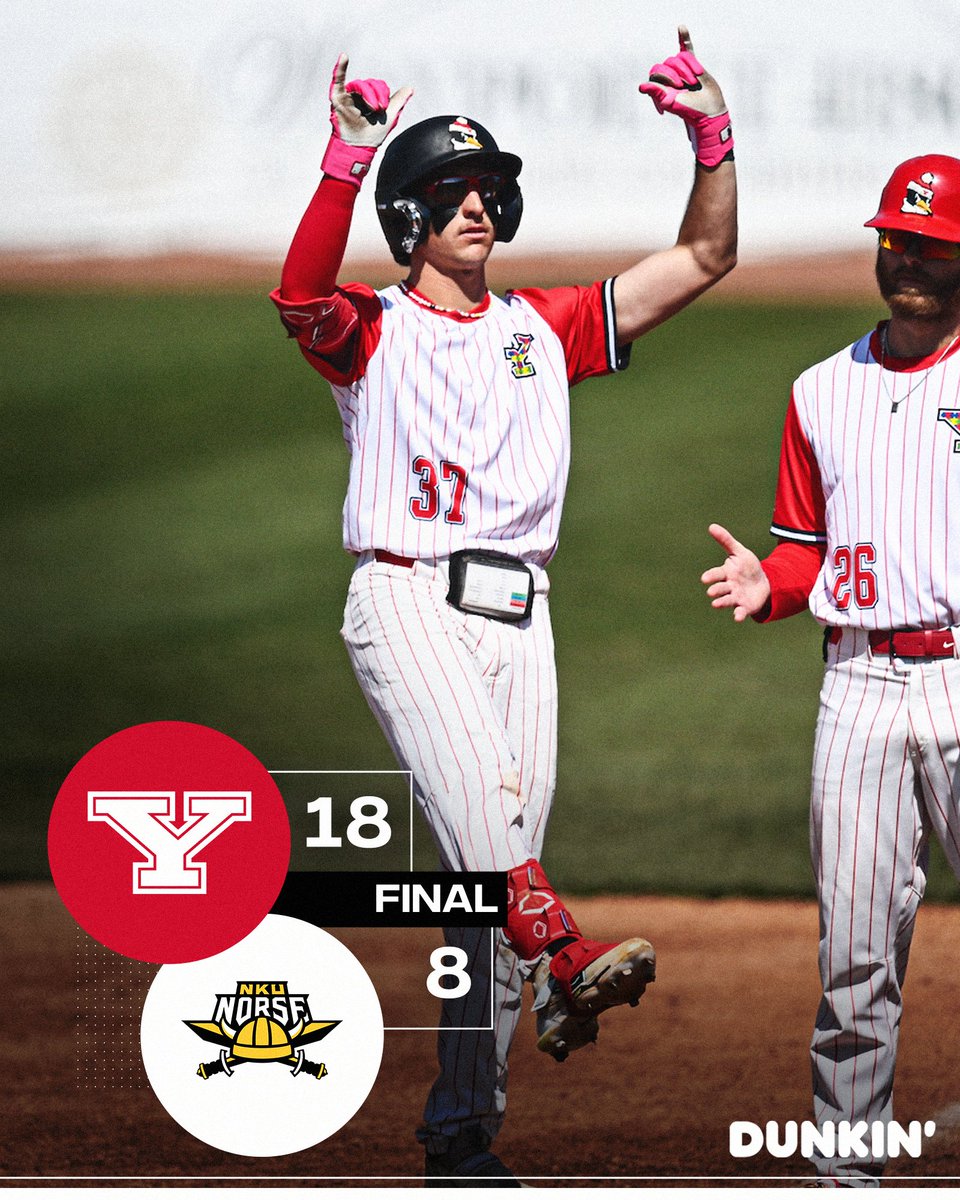 YSU Baseball ๐ง (@ysubaseball) on Twitter photo ๐ท๐ฌ๐ต๐ฎ๐ผ๐ฐ๐ต๐บ ๐พ๐ฐ๐ต โผ๏ธ๐งโพ๏ธ
Bounced back in a big way to win today's #HLBASE series finale!
We scored a season-high 18 runs on 17 hits to secure the eight-inning victory. Beckley went 3-for-5 with a career-high six RBIs while Rover added three hits and two RBIs!
#GoGuins ๐ท๐ฌ๐ต๐ฎ๐ผ๐ฐ๐ต๐บ ๐พ๐ฐ๐ต โผ๏ธ๐งโพ๏ธ
Bounced back in a big way to win today's #HLBASE series finale!
We scored a season-high 18 runs on 17 hits to secure the eight-inning victory. Beckley went 3-for-5 with a career-high six RBIs while Rover added three hits and two RBIs!
#GoGuins