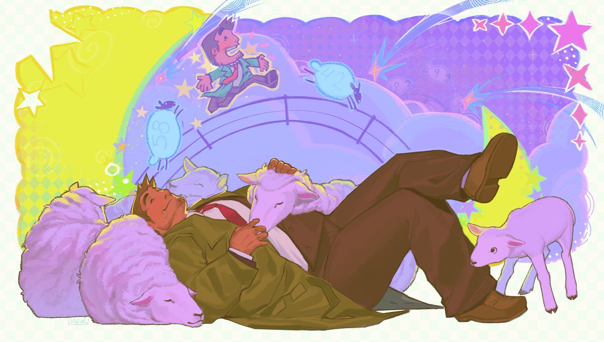 Kukuu031's tweet image. gumshoe....i missed drawing him sm i Love you gumshoe🐑🩷