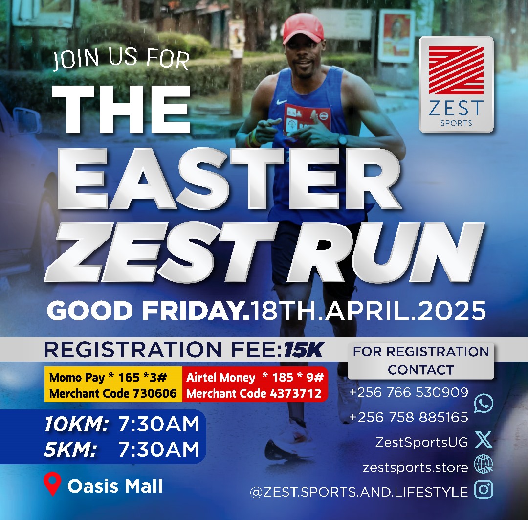 ZestSports (@zestsportsug) on Twitter photo We switch things this time round. This long Easter weekend, we kick it off with a one of it's kind run. Come take the strides with us and let's fuel the passion together.
We will have a expert fitness coach to help with the strecthing.
<a href="/gutsybunch/">Gutsy Run. Live. Laugh.</a>
<a href="/kyanjarunners/">Kyanja Crew 🏃♀️</a> We switch things this time round. This long Easter weekend, we kick it off with a one of it's kind run. Come take the strides with us and let's fuel the passion together.
We will have a expert fitness coach to help with the strecthing.
<a href="/gutsybunch/">Gutsy Run. Live. Laugh.</a>
<a href="/kyanjarunners/">Kyanja Crew 🏃♀️</a>