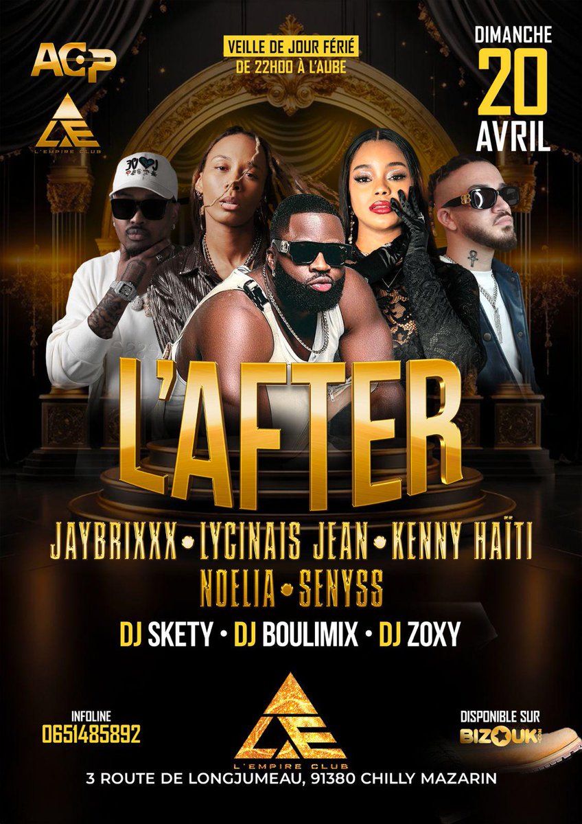 L'After de HMK ça va être doux 👌🏾🔥🍸

Rdv à  <a href="/Lempireclub1/">Steve Lempire</a> 

Rdv sur bizouk.com pr réserver ça va être doux