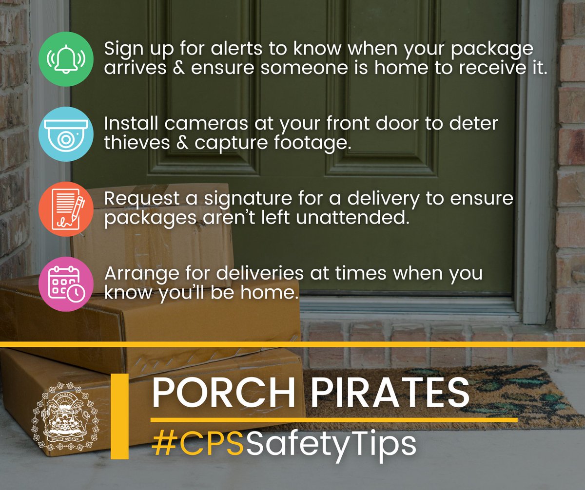 📦 With the surge in holiday/seasonal sales, especially around Easter, it’s important to protect your packages from porch pirates.  

Keep your deliveries safe &amp; secure this season with these tips!